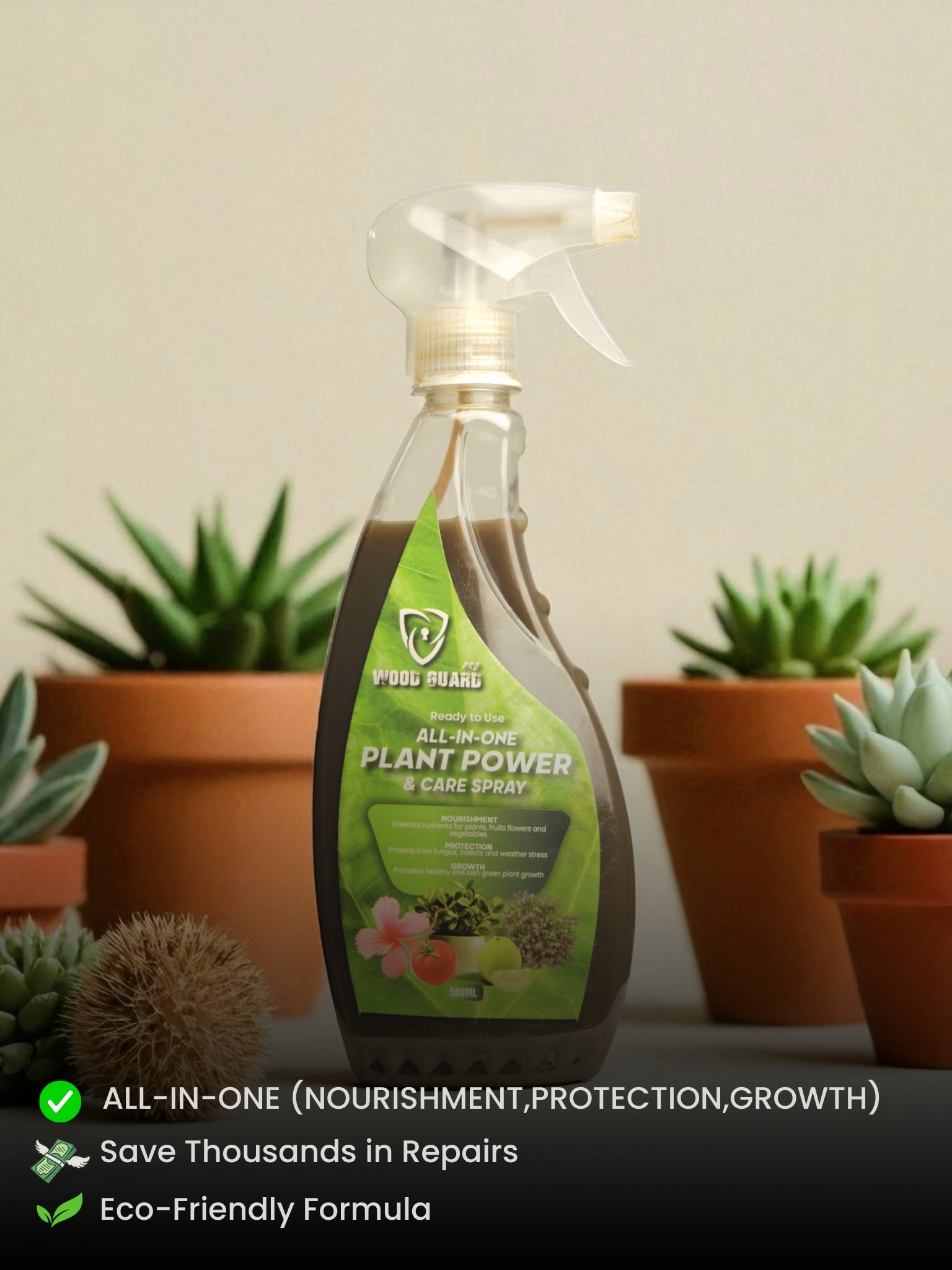 All in 1 Plant power and care spray (Free Gloves)