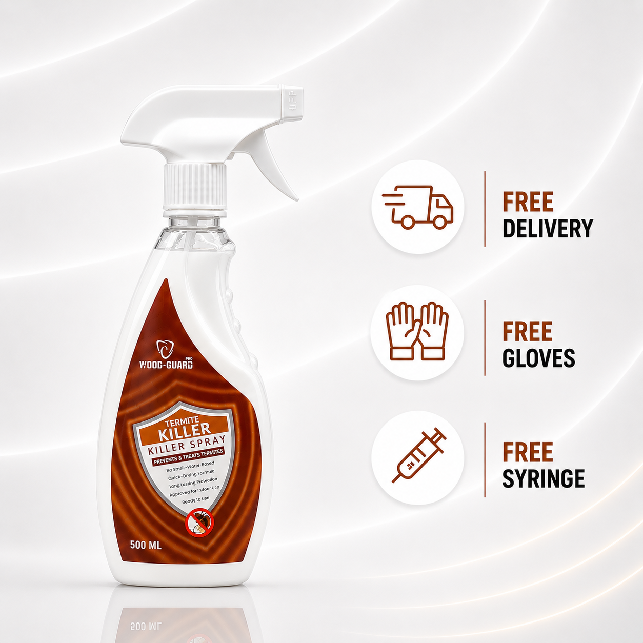 No Smell Termite killer (Free Gloves and syringe)