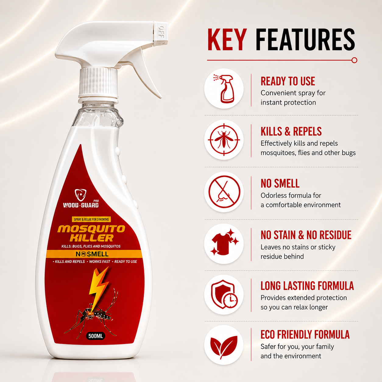 No Smell Mosquito Killer (1 Spray = 3 Months Full Protection)(Free Gloves+Shipping)